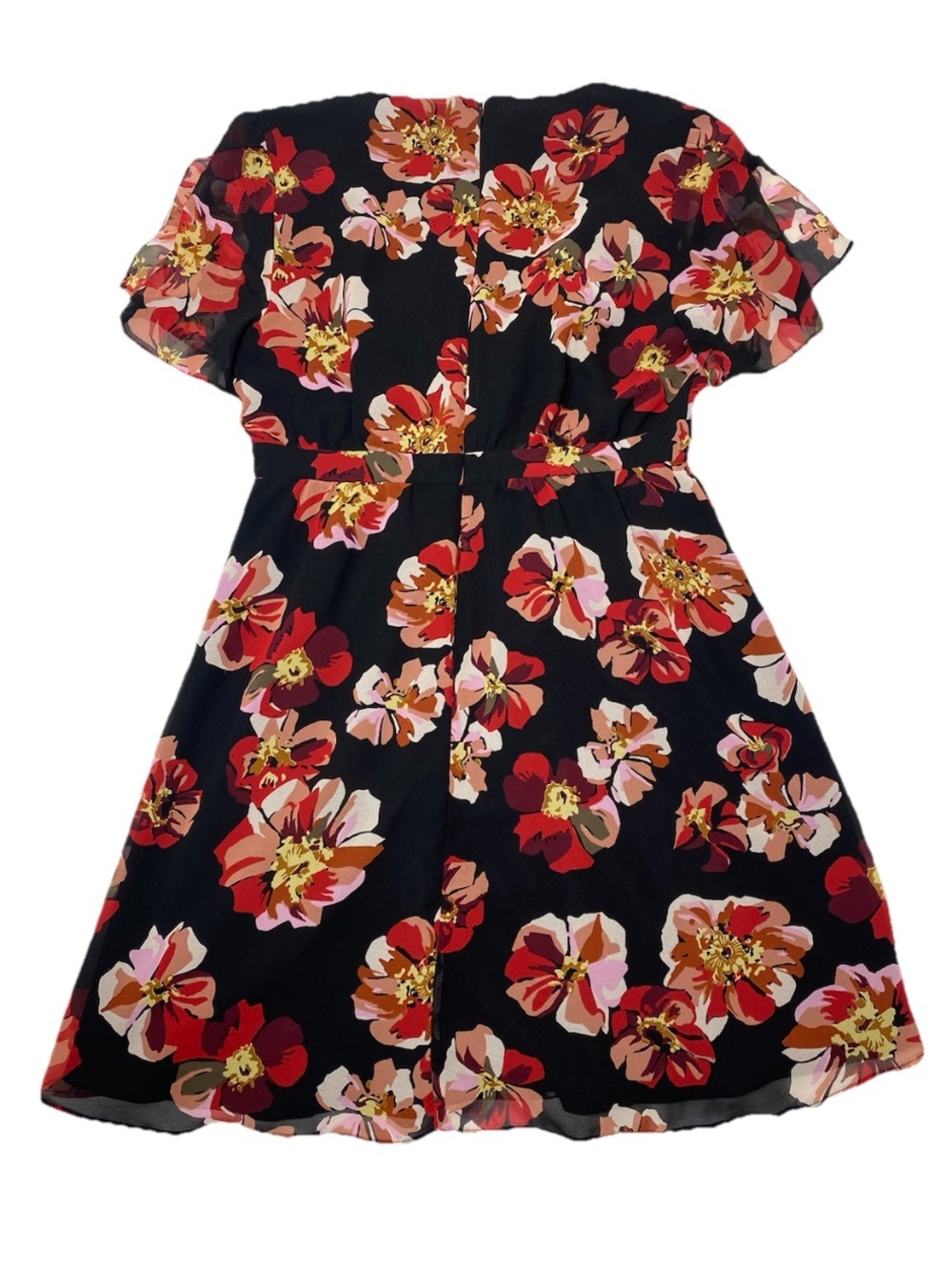 Madewell Tulip-Sleeve Floral Mini Dress in French Rose Women's Size 6 - Picture 3 of 11
